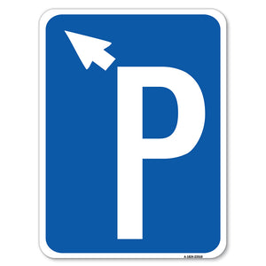 P Symbol (With Up Arrow Pointing Left)