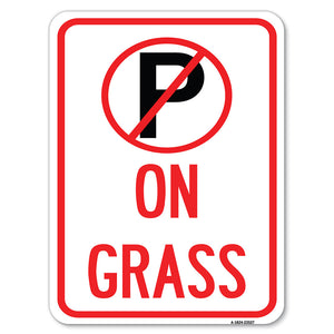 On Grass (With No Parking Symbol)