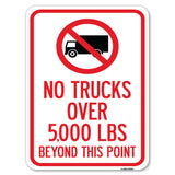 No Trucks Over (Editable Weight) Beyond This Point with Graphic