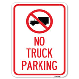 No Truck Sign No Truck Parking (With Symbol)