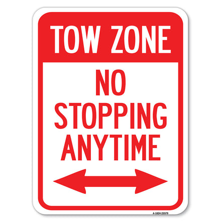 No Stopping Anytime with Bi-Directional Arrow