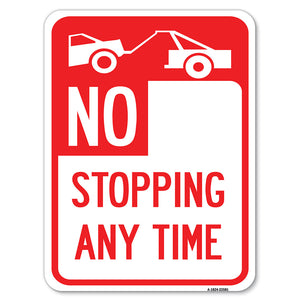 No Stopping Anytime with Tow Away Graphic