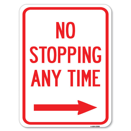 No Stopping Anytime with Arrow (Right)