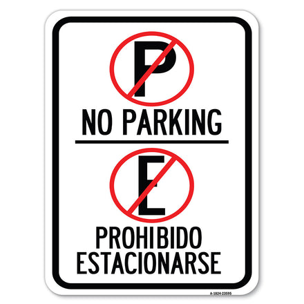 No Parking Prohibido Estacionarse (With Symbol)