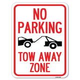 No Parking Tow Away Zone (Tow Truck Symbol)
