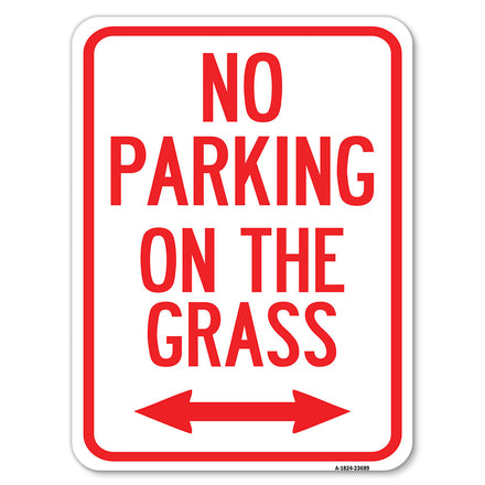 No Parking on the Grass (With Bidirectional Arrow