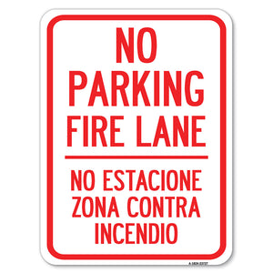 No Parking Fire Lane No Estacione Zona Contra Incendio