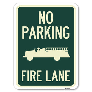 No Parking Fire Lane (Fire Truck Symbol)