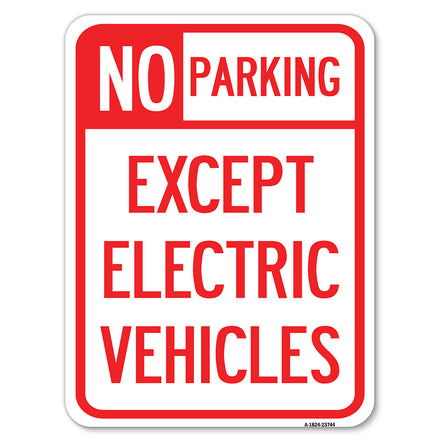 No Parking Except Electric Vehicles