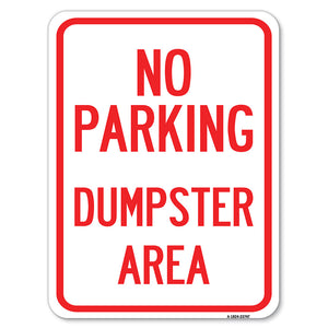 No Parking Dumpster Area