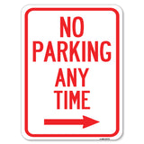 No Parking Anytime with Right Arrow