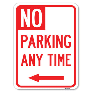 No Parking Anytime with Arrow (Left)