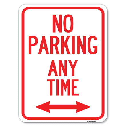 No Parking Anytime (With Bidirectional Arrow)