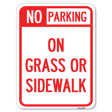 No Parking - on Grass or Sidewalk