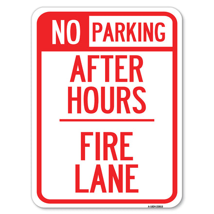 No Parking - After Hours, Fire Lane