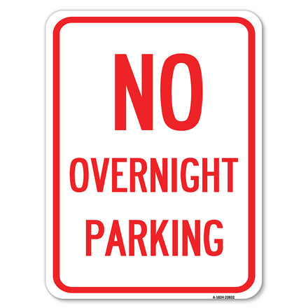 No Overnight Parking Sign