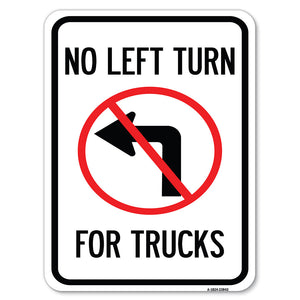 No Left Turn for Trucks with Graphic