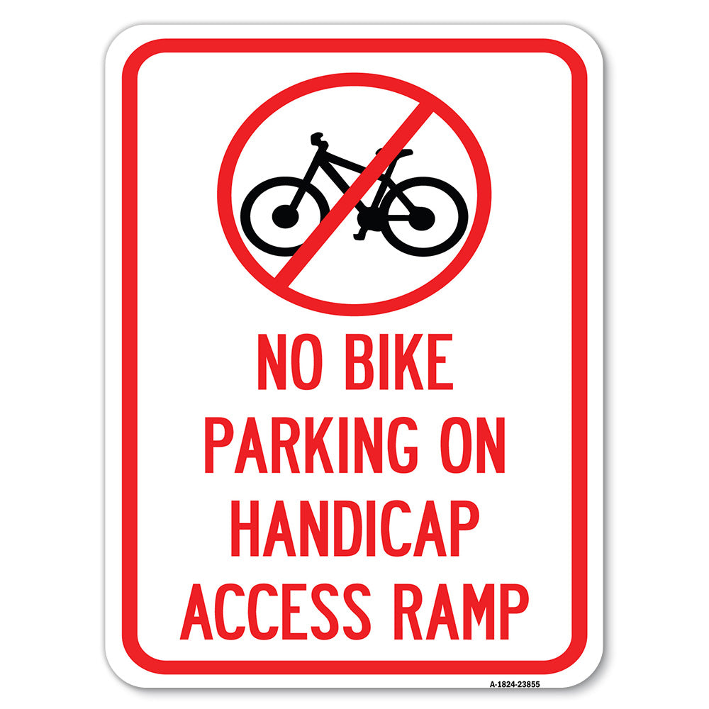 No Bike Parking on Handicap Access Ramp