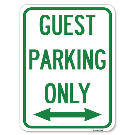 Guest Parking Only (With Bidirectional Arrow)