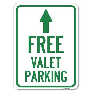 Free Valet Parking with Ahead Arrow