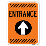 Flex Post Entrance with Straight Ahead Arrow Decal Only for Flex Paddle