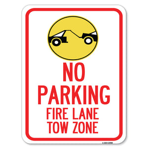 Fire Lane, Tow Zone with Graphic