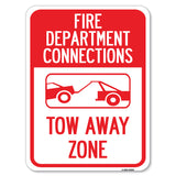 Fire Department Connection, Tow Away Zone (With Graphic)