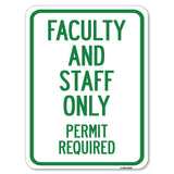 Faculty and Staff Parking Only, Permit Required