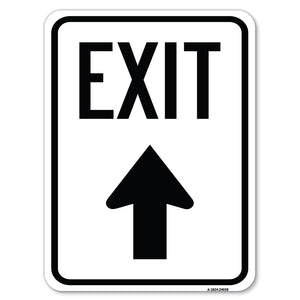 Exit Sign Exit with Up Arrow