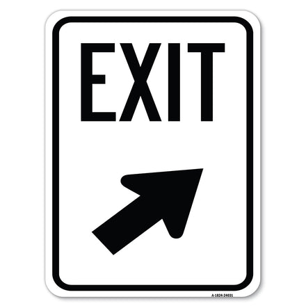 Exit Sign Exit with Right Arrow