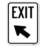 Exit Sign Exit with Left Arrow