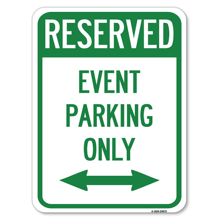 Event Parking Only (With Bidirectional Arrow)