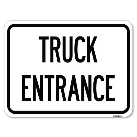 Driveway Sign Truck Entrance