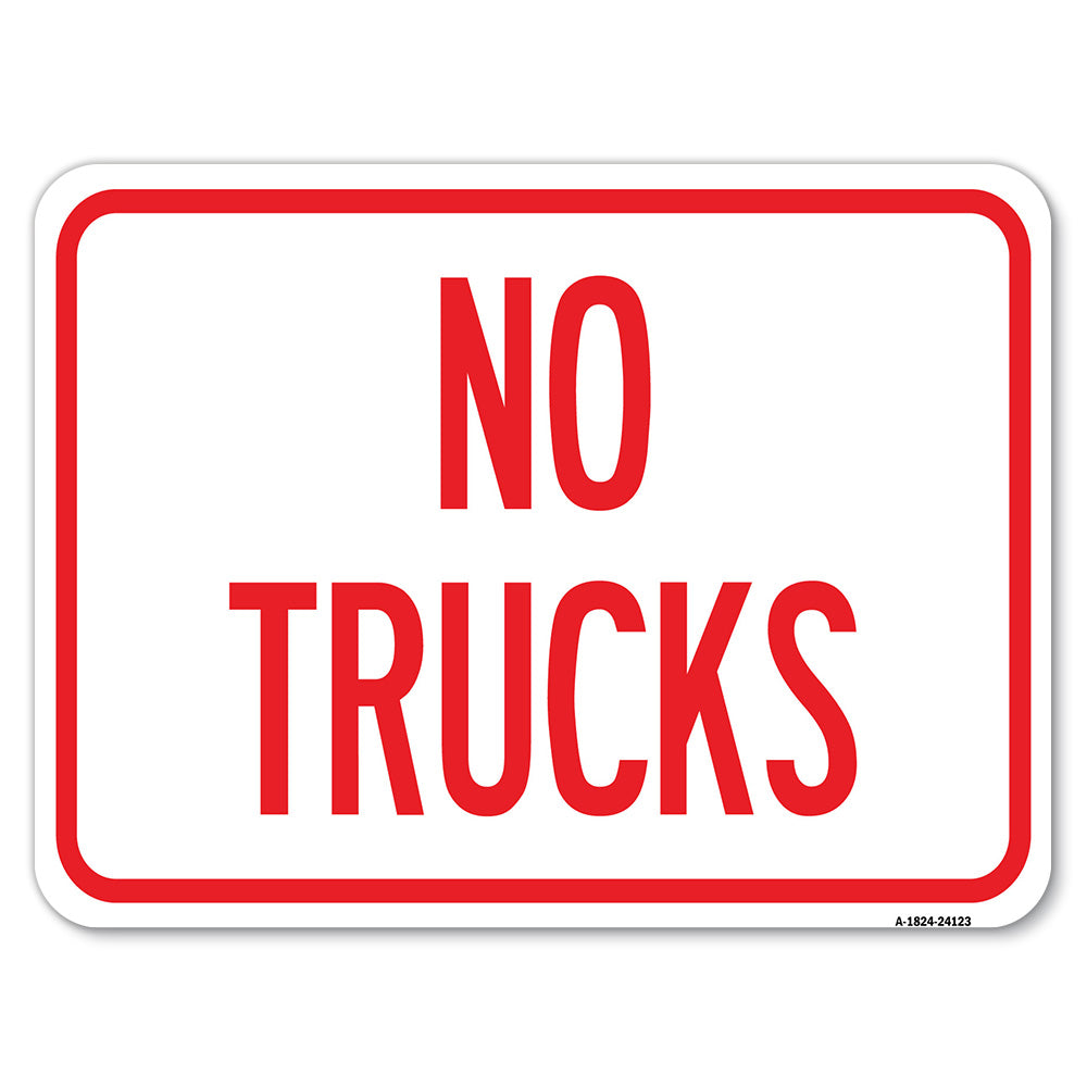 Driveway Sign No Trucks