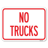 Driveway Sign No Trucks