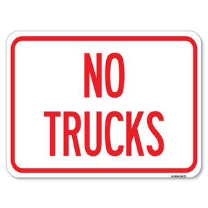 Driveway Sign No Trucks