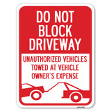 Do Not Block Driveway (With Graphic)