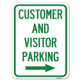 Customer and Visitor Parking (With Right Arrow)