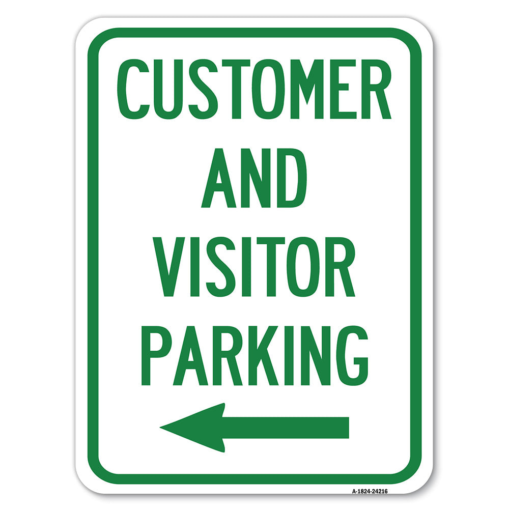 Customer and Visitor Parking (With Left Arrow)