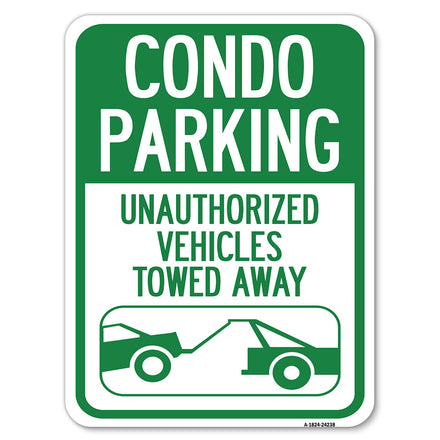 Condo Parking - Unauthorized Vehicles Towed Away (With Car Tow Graphic)