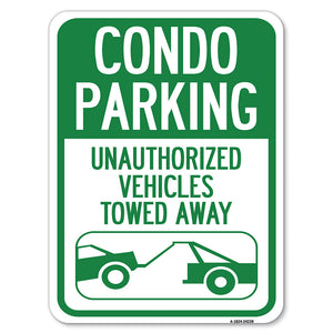 Condo Parking - Unauthorized Vehicles Towed Away (With Car Tow Graphic)