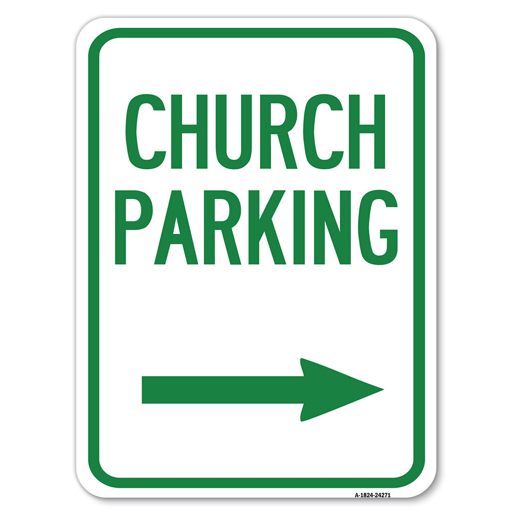 Church Parking (With Right Arrow)