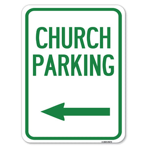 Church Parking (With Left Arrow)