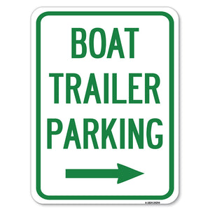 Boat Trailer Parking (With Right Arrow Symbol)