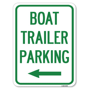 Boat Trailer Parking (With Left Arrow Symbol)
