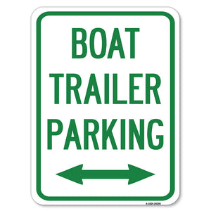 Boat Trailer Parking (With Bidirectional Arrow Symbol)