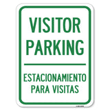 Bilingual Reserved Parking Sign Visitor Parking Estacionamiento Para Visitas