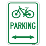 Bicycle Symbol, Parking (With Bidirectional Arrow)