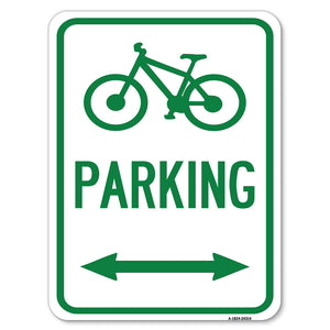 Bicycle Symbol, Parking (With Bidirectional Arrow)