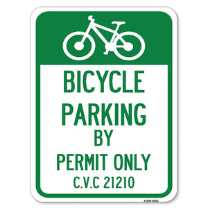 Bicycle Parking by Permit Only C.V.S. 21210 (With Bicycle Graphic)